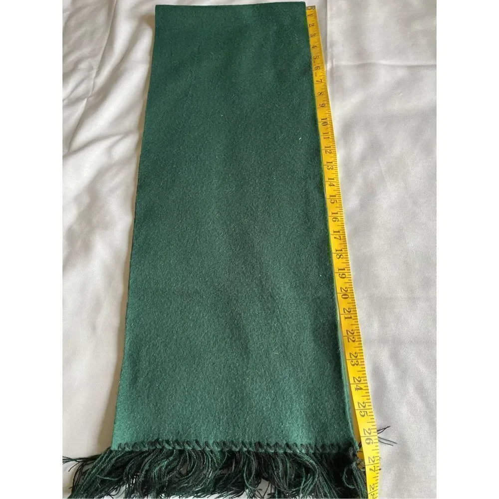 Winter scarf Green fringed